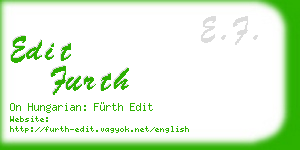 edit furth business card