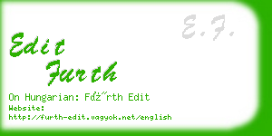 edit furth business card